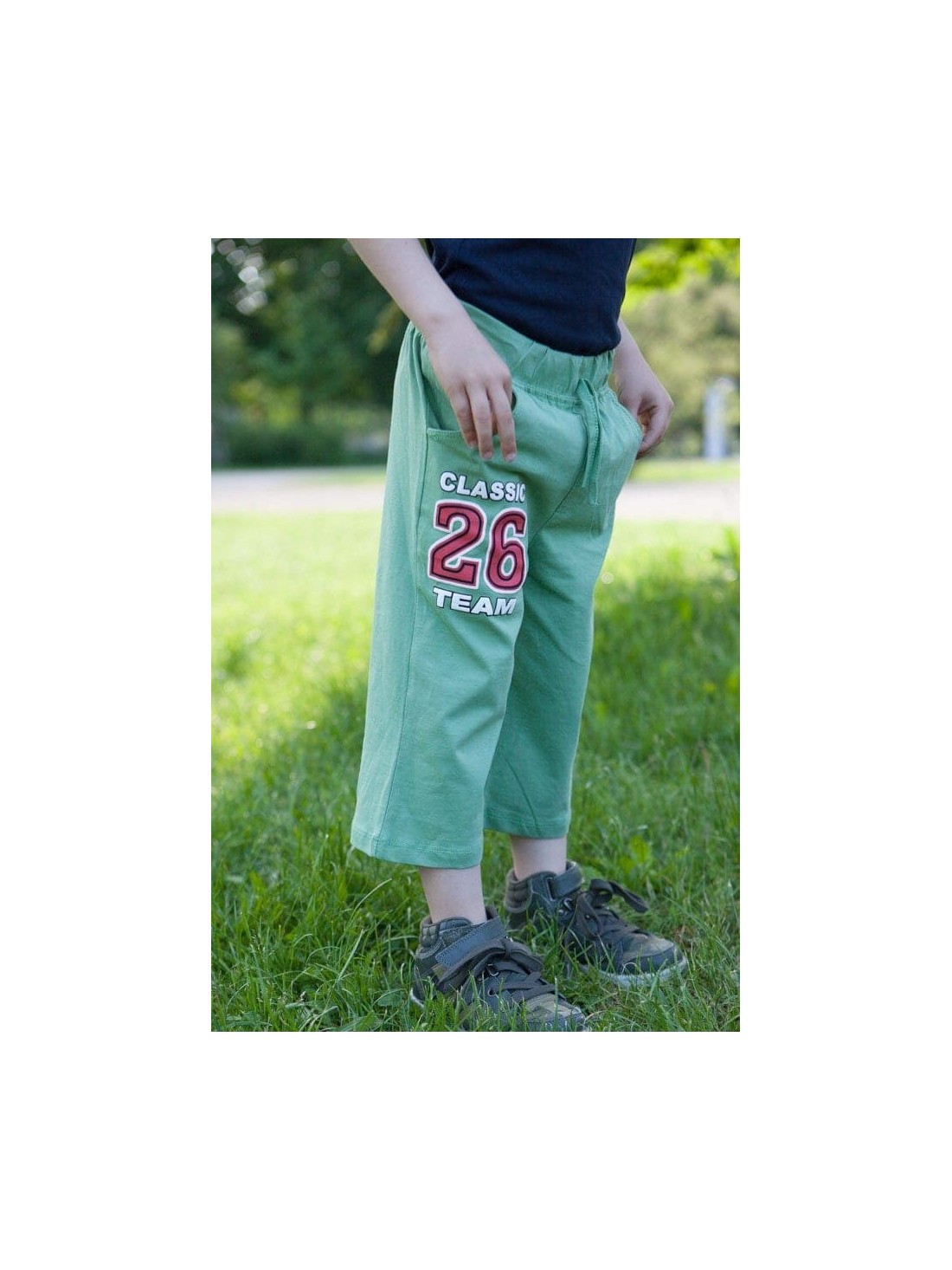 Girls\' pants green DZ6005 - Online store - Boutique